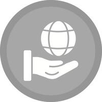 icono de vector de mano global