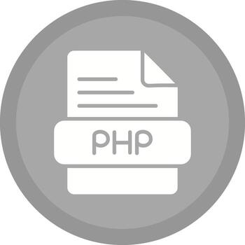 icono de vector de php