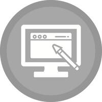 editar icono de vector de página web