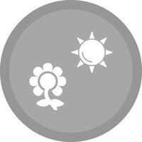 Flower in sunlight Vector Icon