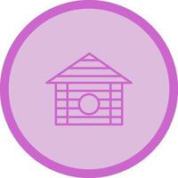 Wood Cabin Vector Icon