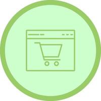 icono de vector de sitio web de comercio electrónico