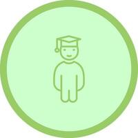 icono de vector de estudiante graduado