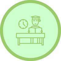 Studying on Desk I Vector Icon