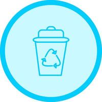 icono de vector de papelera de reciclaje