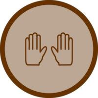 icono de vector de guantes de jardinería