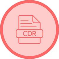 icono de vector de cdr