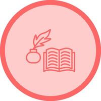Quill and Book Vector Icon