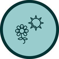 Flower in sunlight Vector Icon