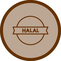 icono de vector de etiqueta halal