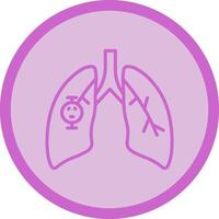 Lung Cancer Vector Icon