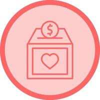 Charity Box Vector Icon