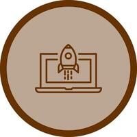 Laptop Startup Vector Icon