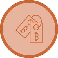 Bitcoin Label Tag Vector Icon