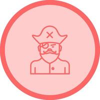 Male Pirate Vector Icon