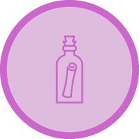 Scroll in Bottle Vector Icon