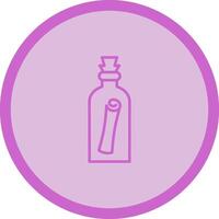 Scroll in Bottle Vector Icon