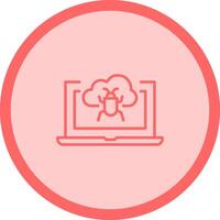 Bug Cloud Vector Icon