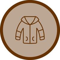 icono de vector de chaqueta de invierno