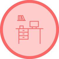 Office Desk Vector Icon