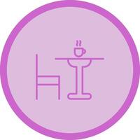 icono de vector de mesa de té