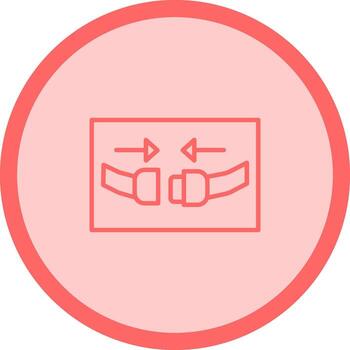 icono de vector de cinturón de seguridad