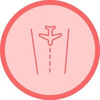 Plane on Runway Vector Icon