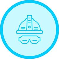 lentes y casco vector icono