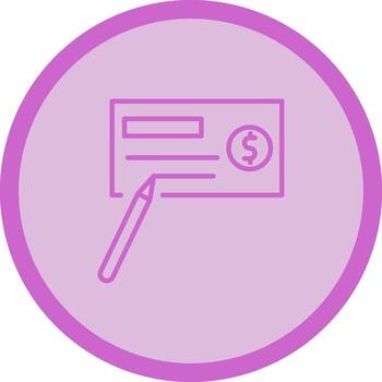 Write Cheque Vector Icon