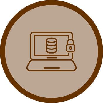 icono de vector de seguridad de datos