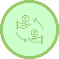 icono de vector de dólar a libra