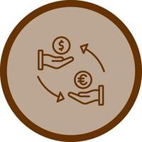 Dollar to Euro Vector Icon