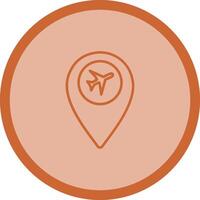 Airport Location Vector Icon