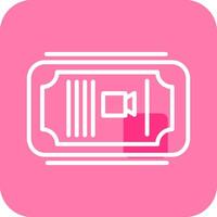 Cinema Ticket Vector Icon