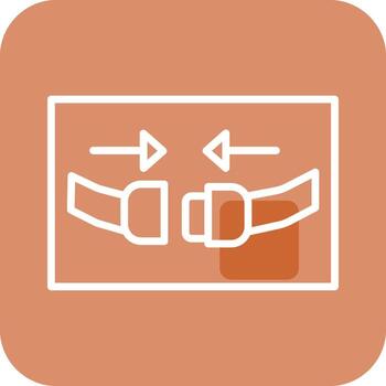 icono de vector de cinturón de seguridad