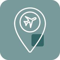 Airport Location Vector Icon