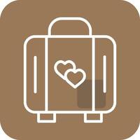 Lover Suitcase Vector Icon