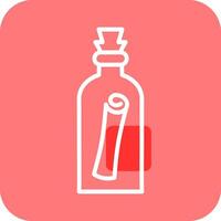 Scroll in Bottle Vector Icon