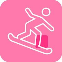 icono de vector de snowboard