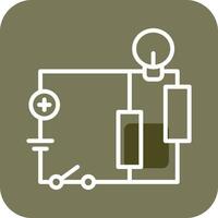 icono de vector de circuito eléctrico