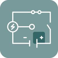 icono de vector de circuito eléctrico