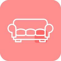 icono de vector de sofá grande