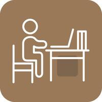Studying Desk Vector Icon
