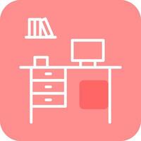 Office Desk Vector Icon