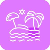 icono de vector de playa