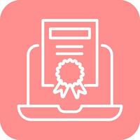 Online Certificate Vector Icon