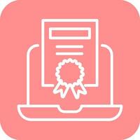 Online Certificate Vector Icon