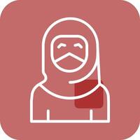 Woman with Niqab Vector Icon