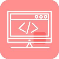 icono de vector de codificación html