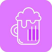 medio litro de cerveza yo vector icono